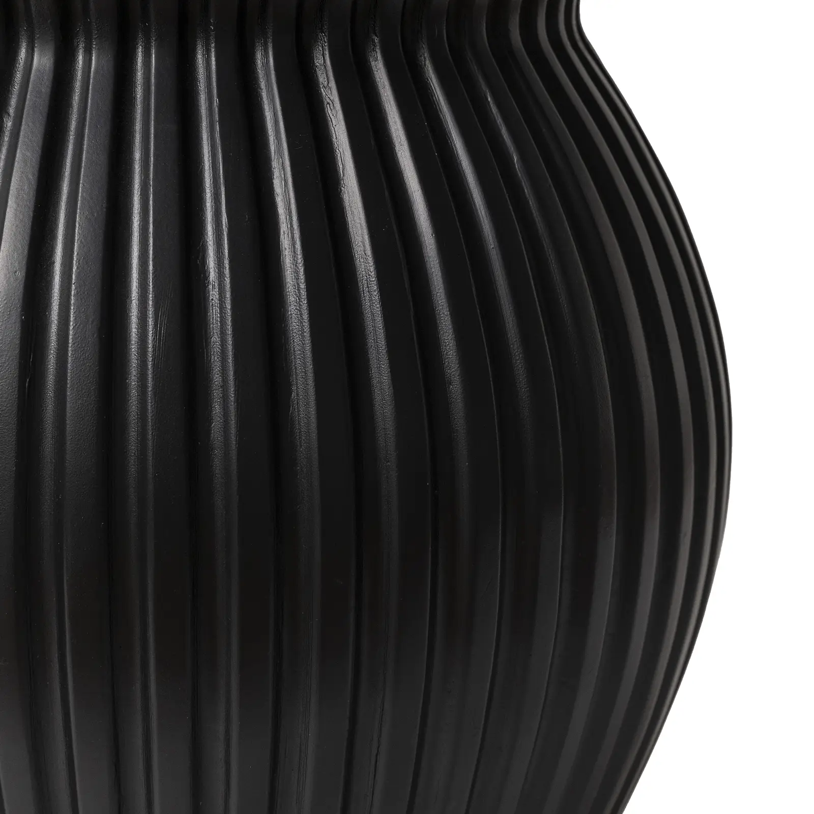 LeisureMod Mander Fiberstone Side Table – Ribbed Hourglass End Accent Table - Picture 22 of 37